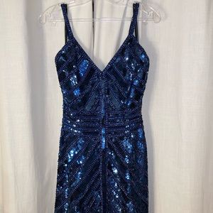 Sherri Hill 1 piece short blue dress